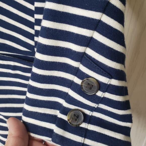 Lucky Brand preppy Navy striped nautical blazer jacket size small - Picture 4 of 7